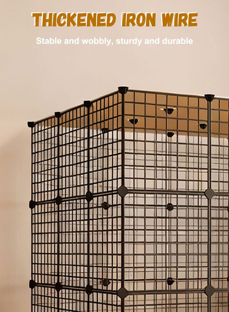 كيدل قطة قفص كبير جدا مساحة حرة المنزل قطة قفص فارغ شقة قطة منزل - Image 4